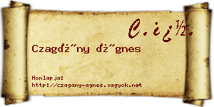 Czagány Ágnes névjegykártya